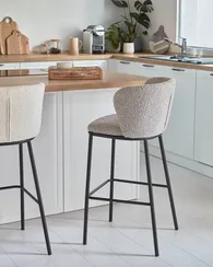 Полубарный стул Ciselia 65 см, серое букле