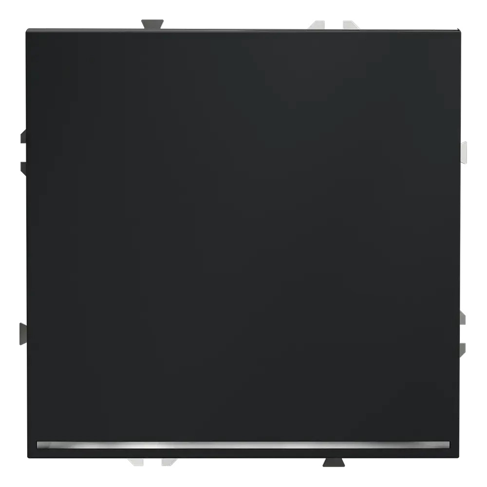 Проходной переключатель встраиваемый VOLTUM S70 одноклавишный с подсветкой 10А, (графит)