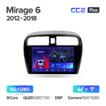 Teyes CC2 Plus 9" для Mitsubishi Mirage 6 2012-2018