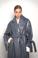 Gretta тренчкот кожаный