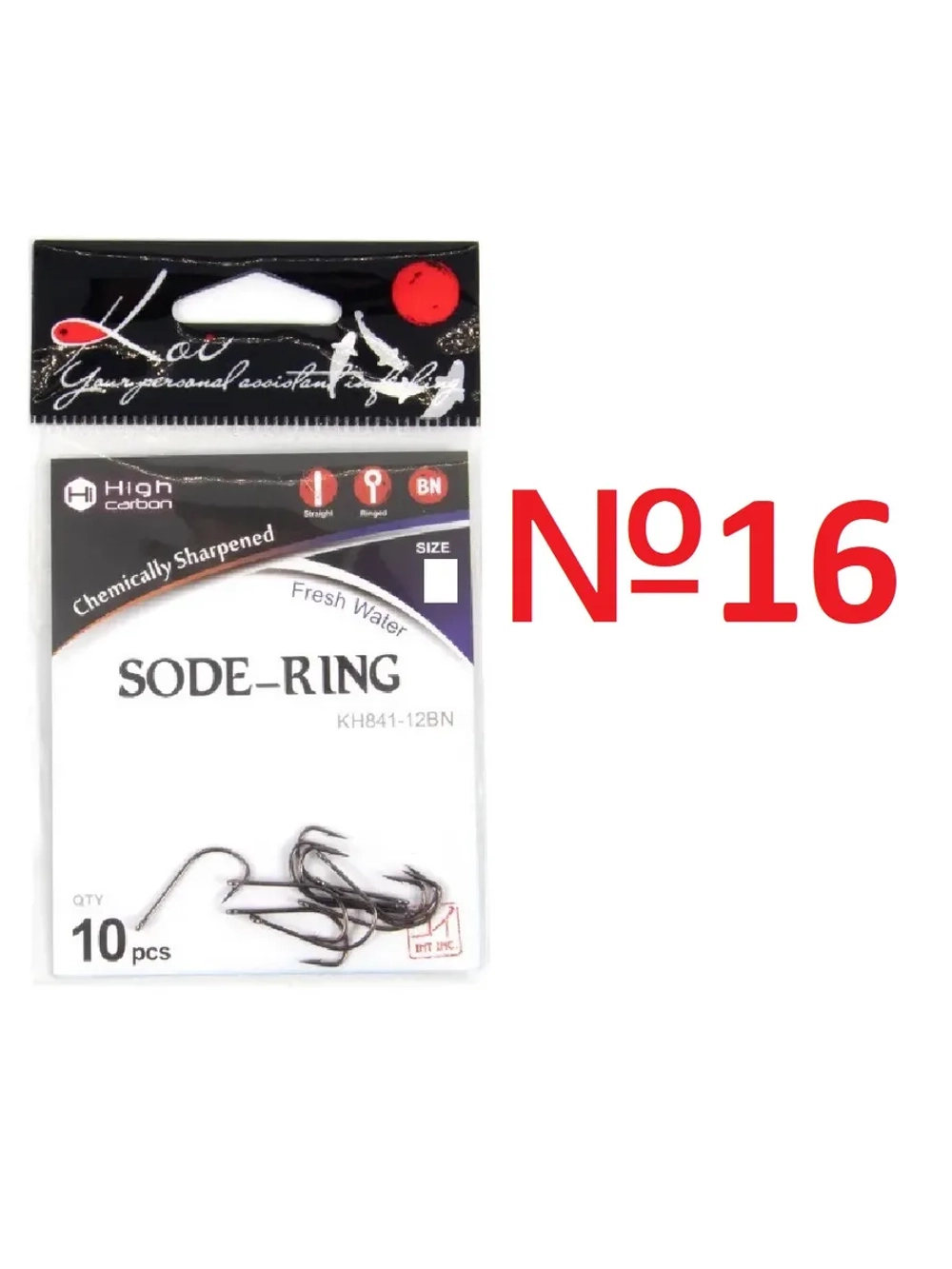 Крючок KOI "SODE-RING", размер 16 (INT)/3 (AS)