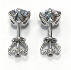 Ювелирные серьги-пусеты из серебра