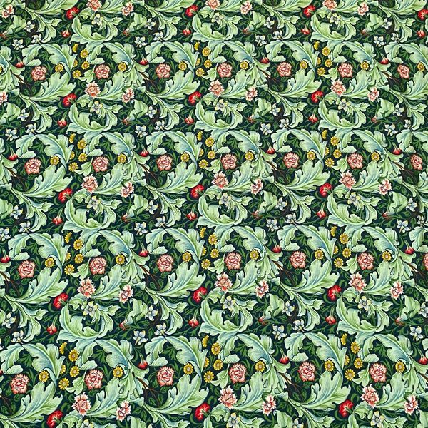 ЛИСТЬЯ АКАНТУСА СВЕТЛО-ЗЕЛЕНЫЕ, МОРРИС, 100% хлопок Handmade Fabrics 5