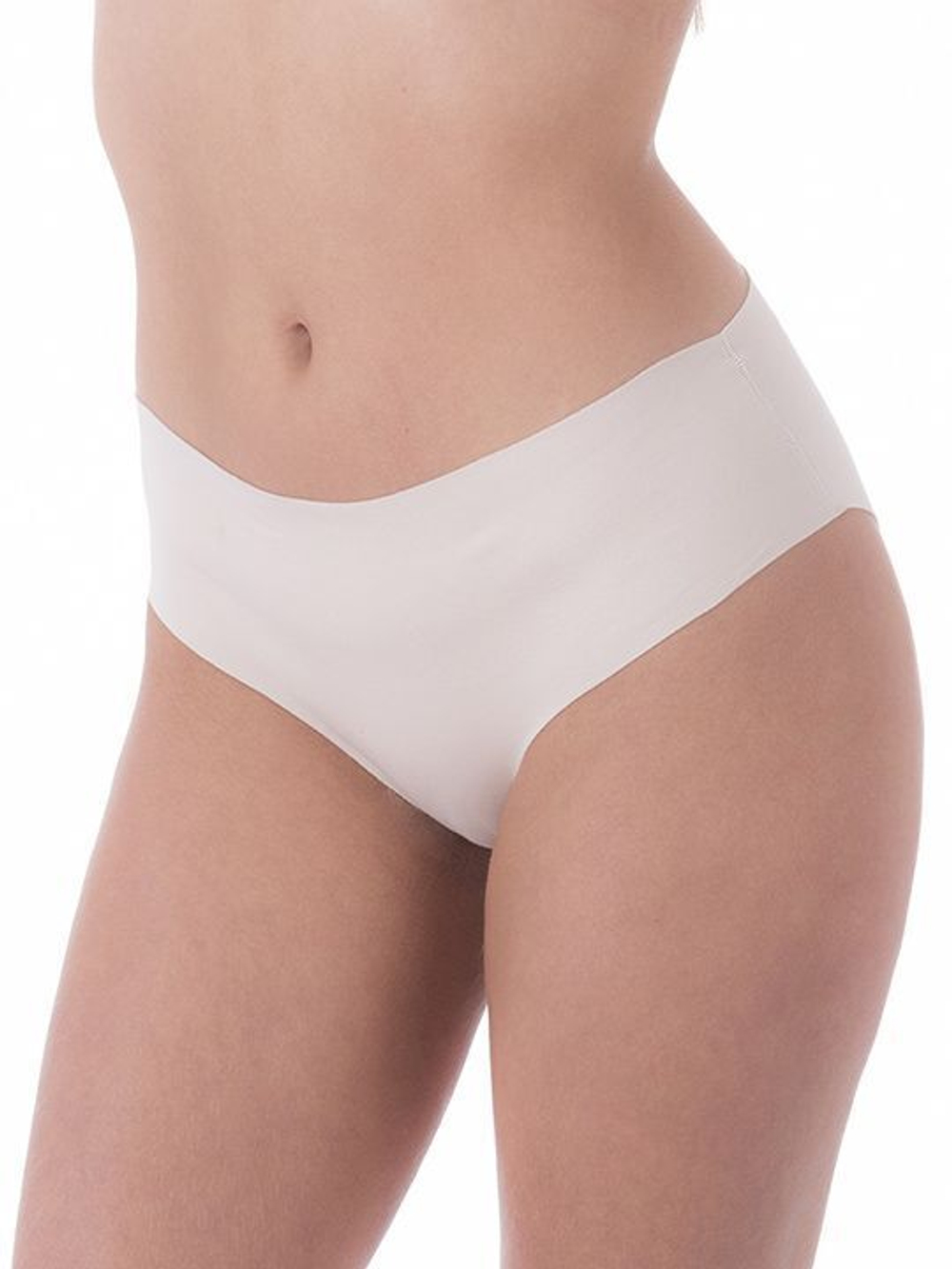 Бесшовные слипы средней посадки (Размер: L) (Цвет: бежевый)