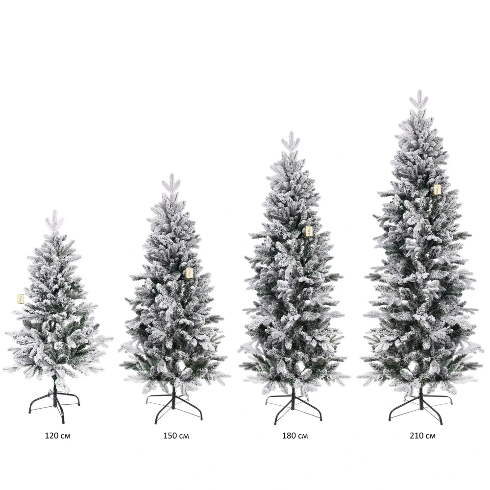 Ёлка «Снежная сказка» 180 см, ПВХ, резина (437 веток)