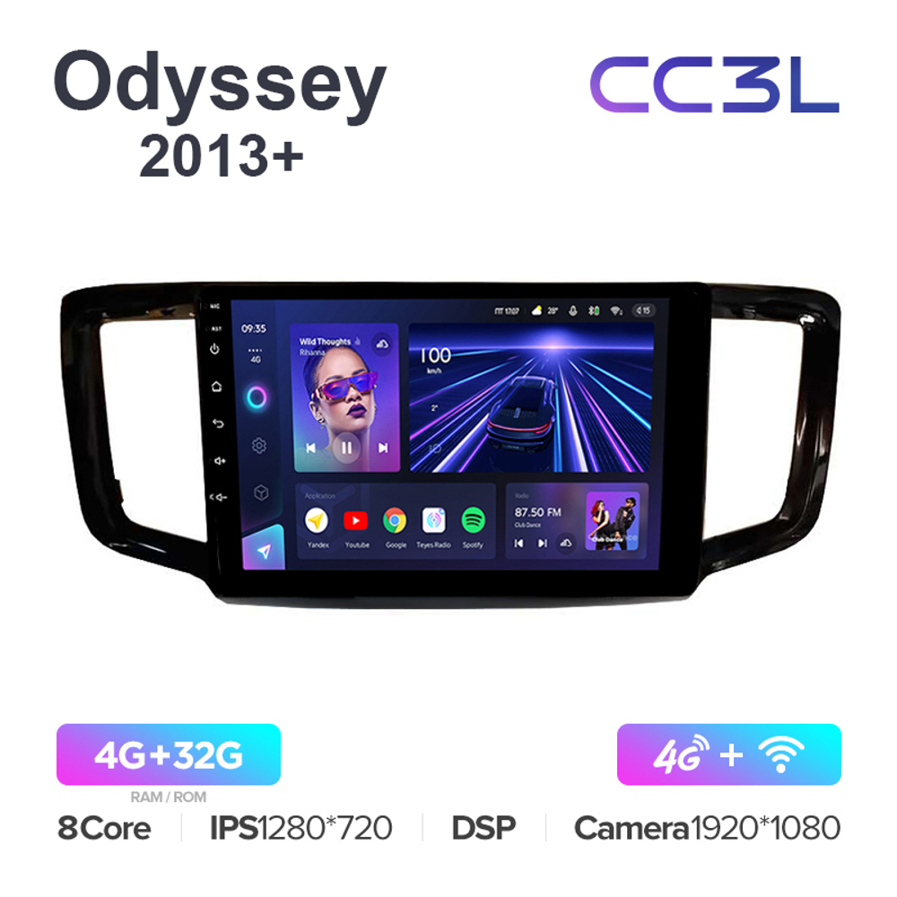 Teyes CC3L 10,2"для Honda Odyssey, Pilot 2013+