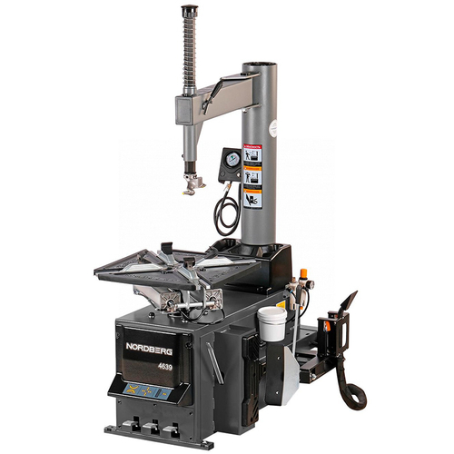 NORDBERG (4639G 380) Станок шиномонтажный полуавтомат, двухскоростной, стол с накладками, взрывная накачка, 380 В, серый