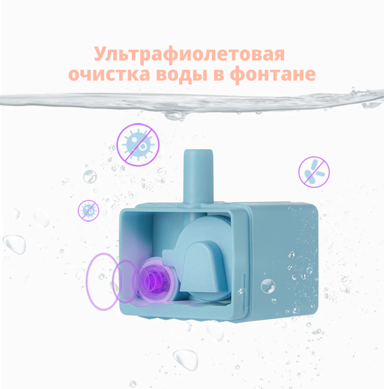 Умный питьевой фонтан для животных с системой фильтрации Eversweet PRO UVC