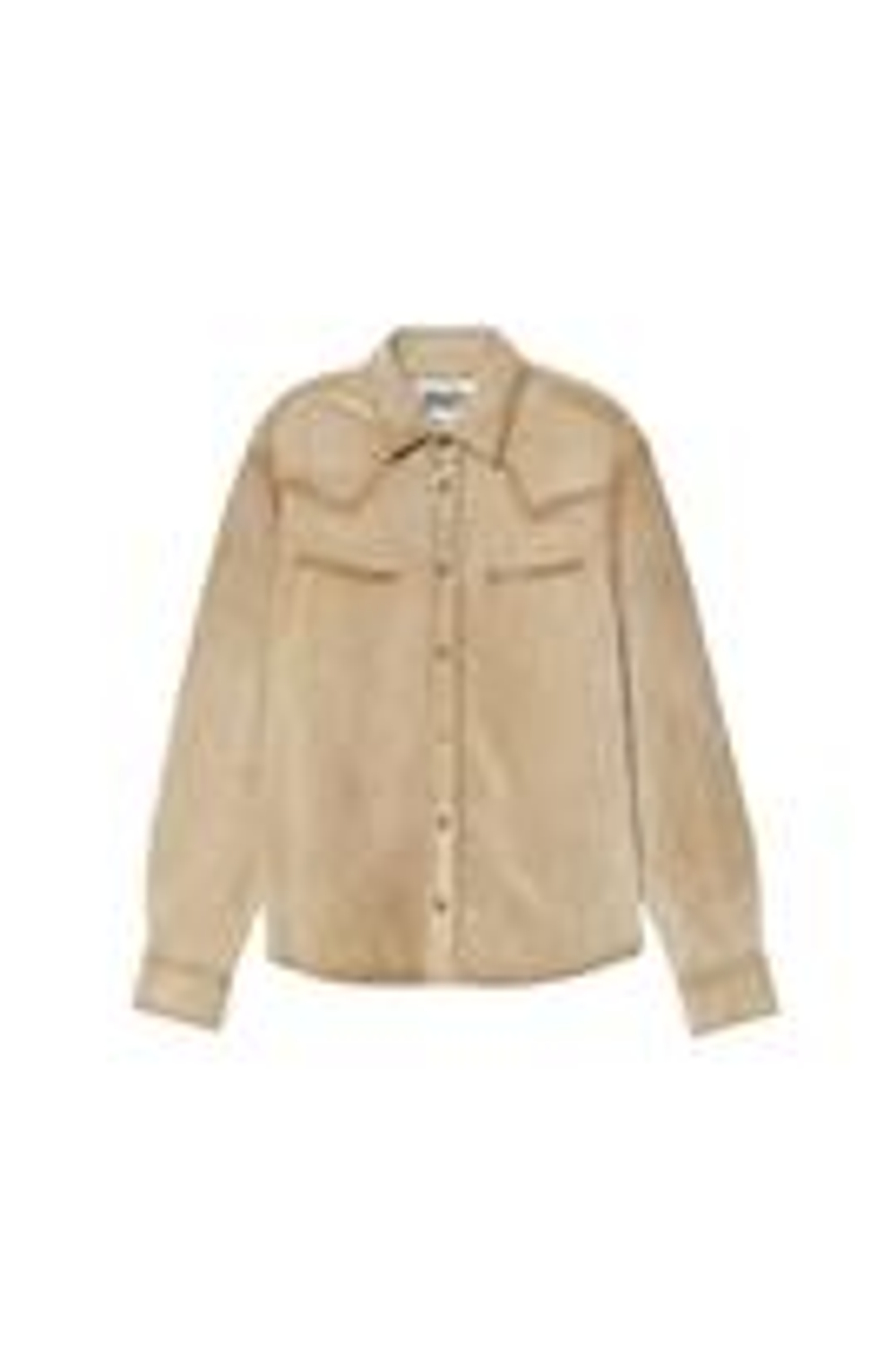 ZARA X BENITO ANTONIO КОЖАНАЯ КУРТКА-РУБАШКА, КРОТОВО-КОРИЧНЕВЫЙ