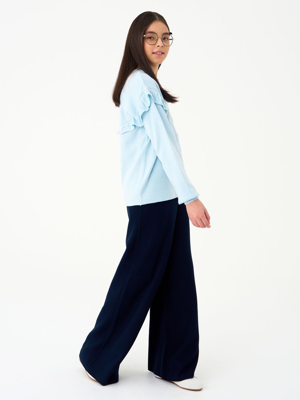 Кардиган для девочки AT1423 голубой