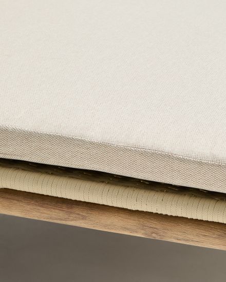 Двойной шезлонг Alipa из массива акации и веревки цвета экрю