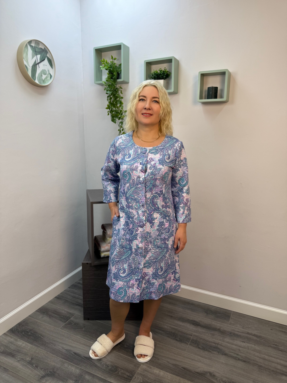 Халат женский "112 К.Т" пуговицы (159)