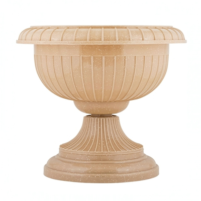 Вазон на ножке большой D 395 мм 9,5 л, песчаный кварц