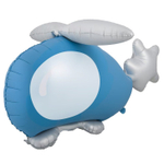 Шар Фольгированный Вертолет голубой 3D (Голубой)