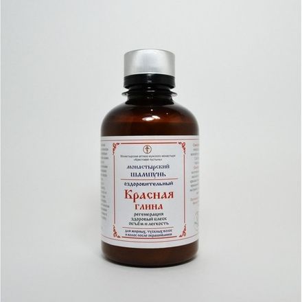 Монастырский шампунь "Глина красная" 200 мл.