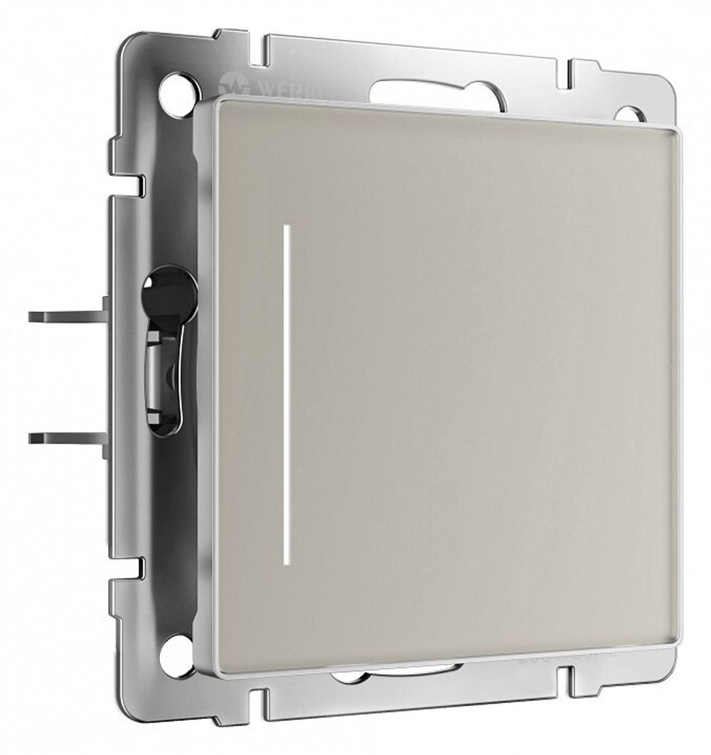 Выключатель одноклавишный с подсветкой без рамки Werkel дымчатый W4513641