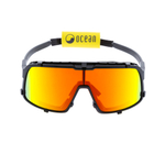 Спортивные очки OCEAN Leucate  Shiny black / Red revo lenses