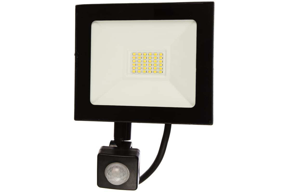 Прожектор LED с датчиком движения SFL80-30 IP65 30W 6400K черный SAFFIT