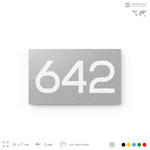Номер на дверь 642, табличка на дверь для офиса, квартиры, кабинета, аудитории, склада, серая 120х70 мм, Айдентика Технолоджи