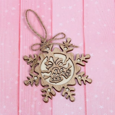 Подвеска "Снежинка - Колокольчики" 10*11 см (Серпантин)