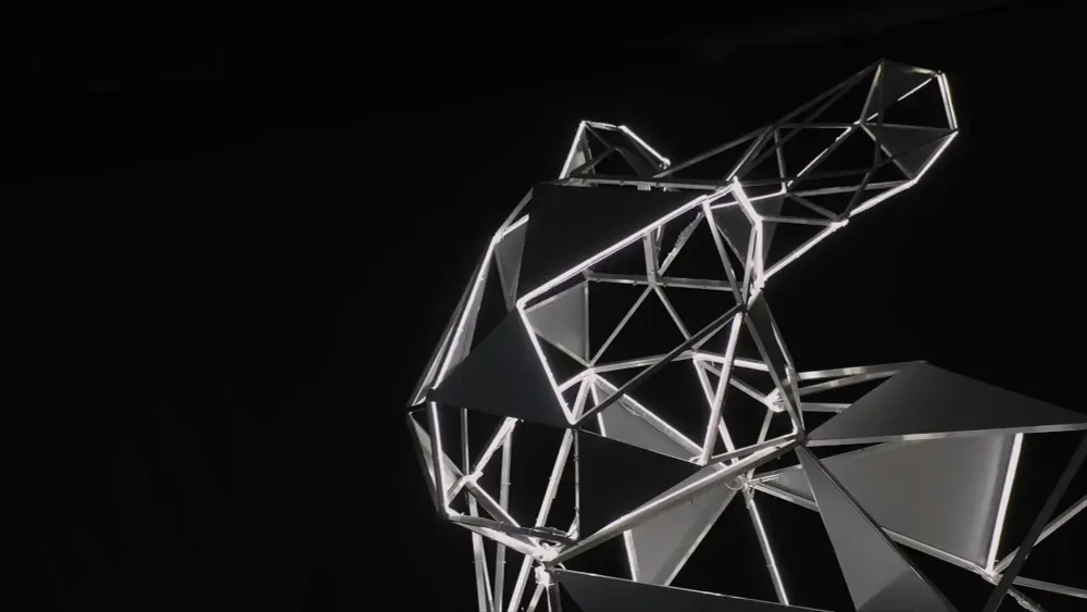 Полигональный светодиодный "Заяц"