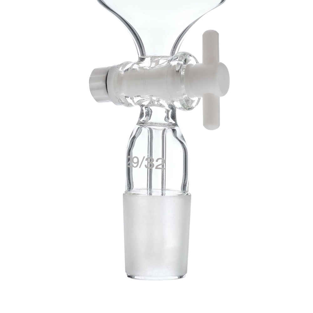 Воронка капельная цилиндрическая, 500 мл, шлиф 29/32-29/32, с PTFE краном