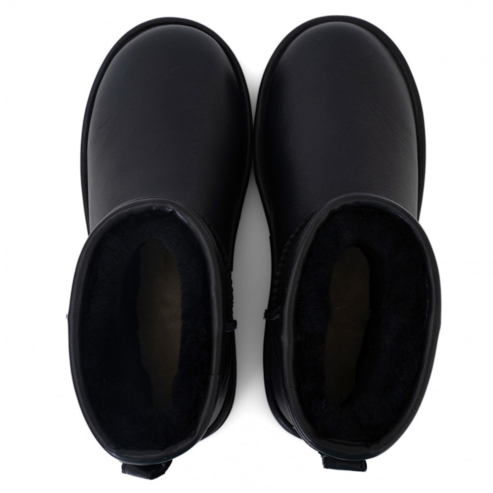 Ugg Mens Classic Mini II Leather Black