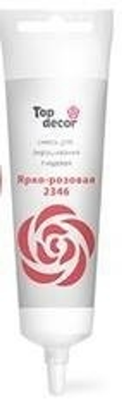 Краситель гелевый ярко-розовый ( красный) 100 гр Top Décor