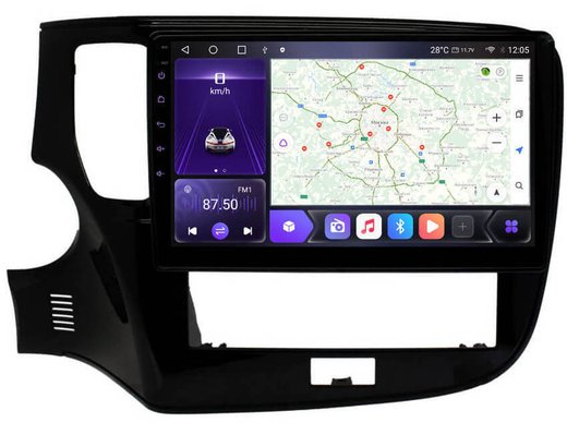 Магнитола Mitsubishi Outlander 3 2019-2022 (прямоугольный климат) - Carmedia OL-1573-IJ Android 10, 8-ядер, 4G SIM-слот