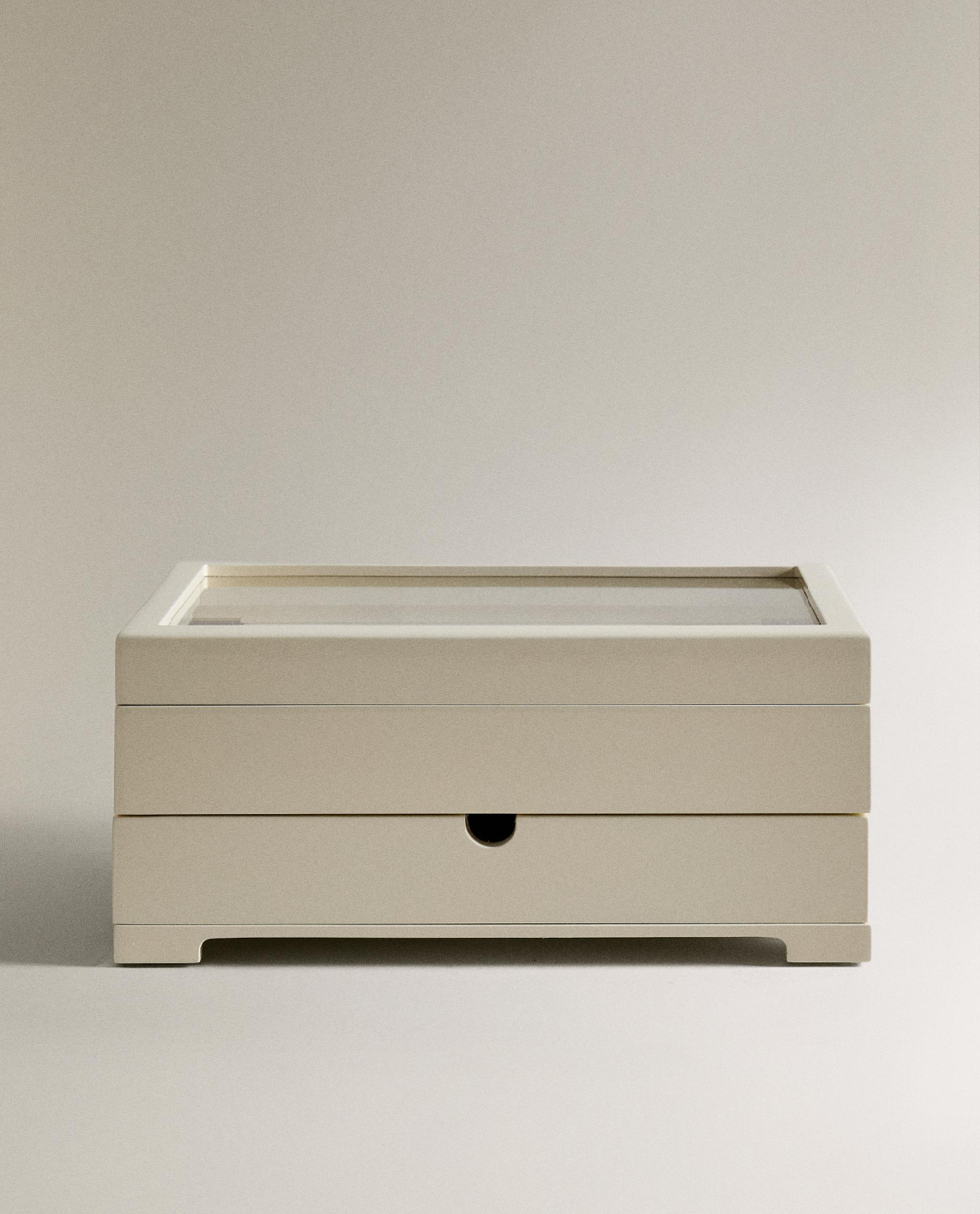 Zara Home Шкатулка изо льна, цвет белый, 30 см