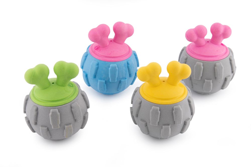 Nunbell игрушка-пищалка для собак Мяч с рожками