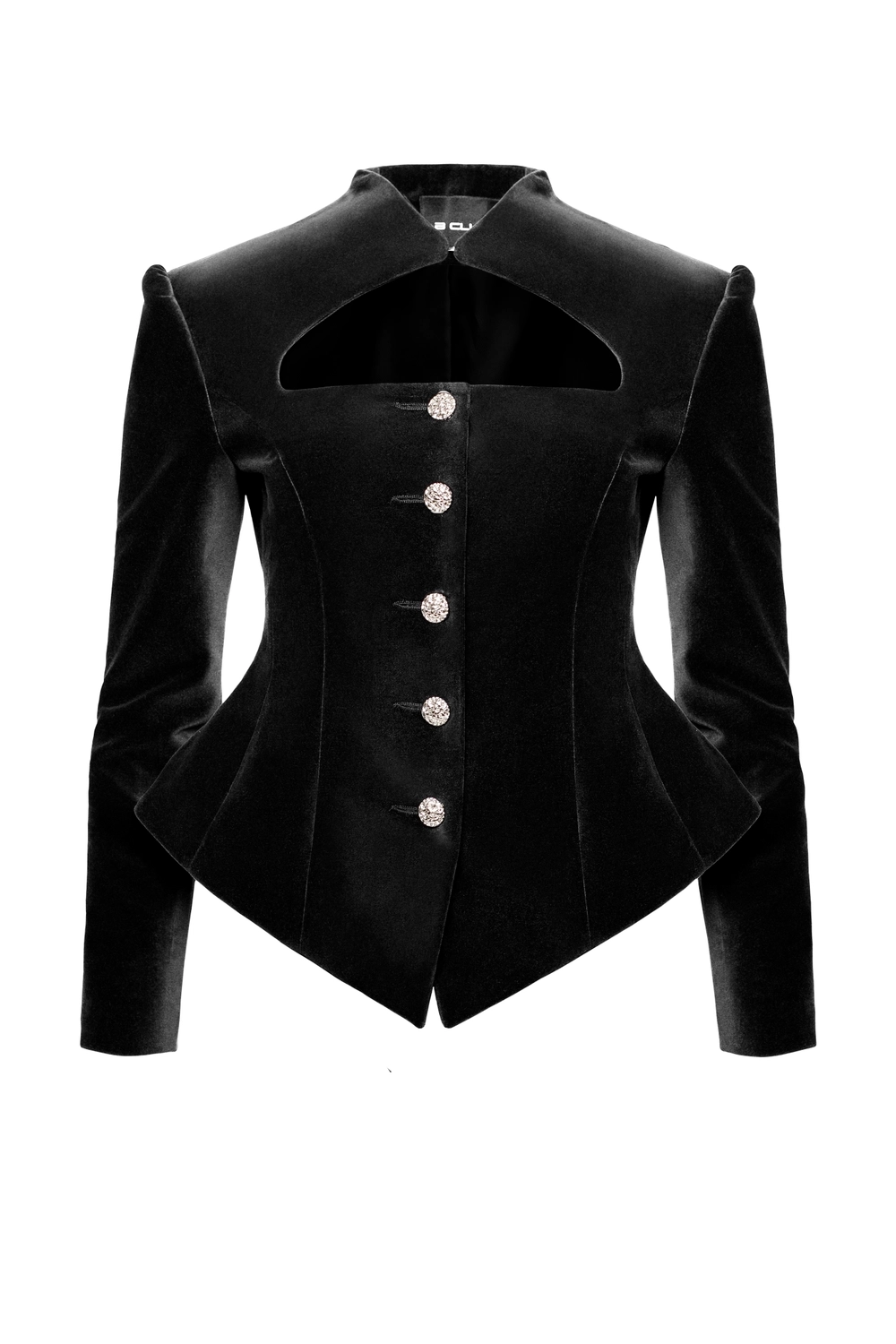 Бархатный жакет с вырезом B CLUB