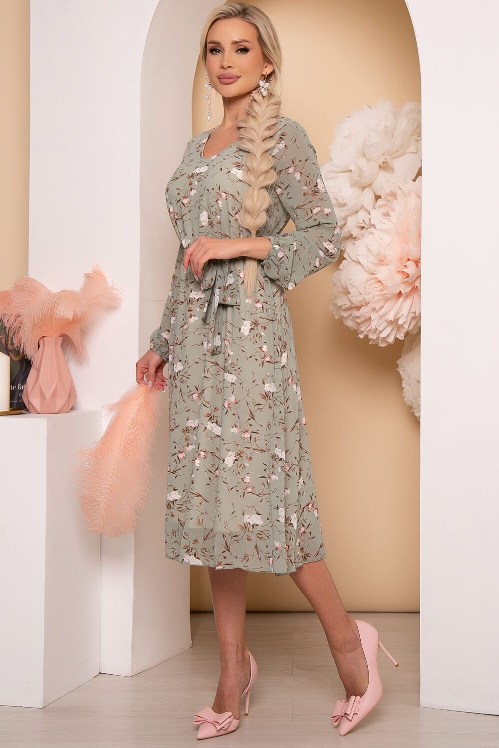 Платье "Волшебная история" (олива) П3830 LT Collection