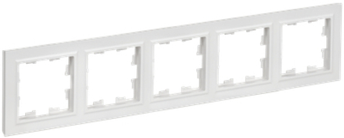 BRITE Рамка 5-местная РУ-5-БрАБ арктический белый IEK