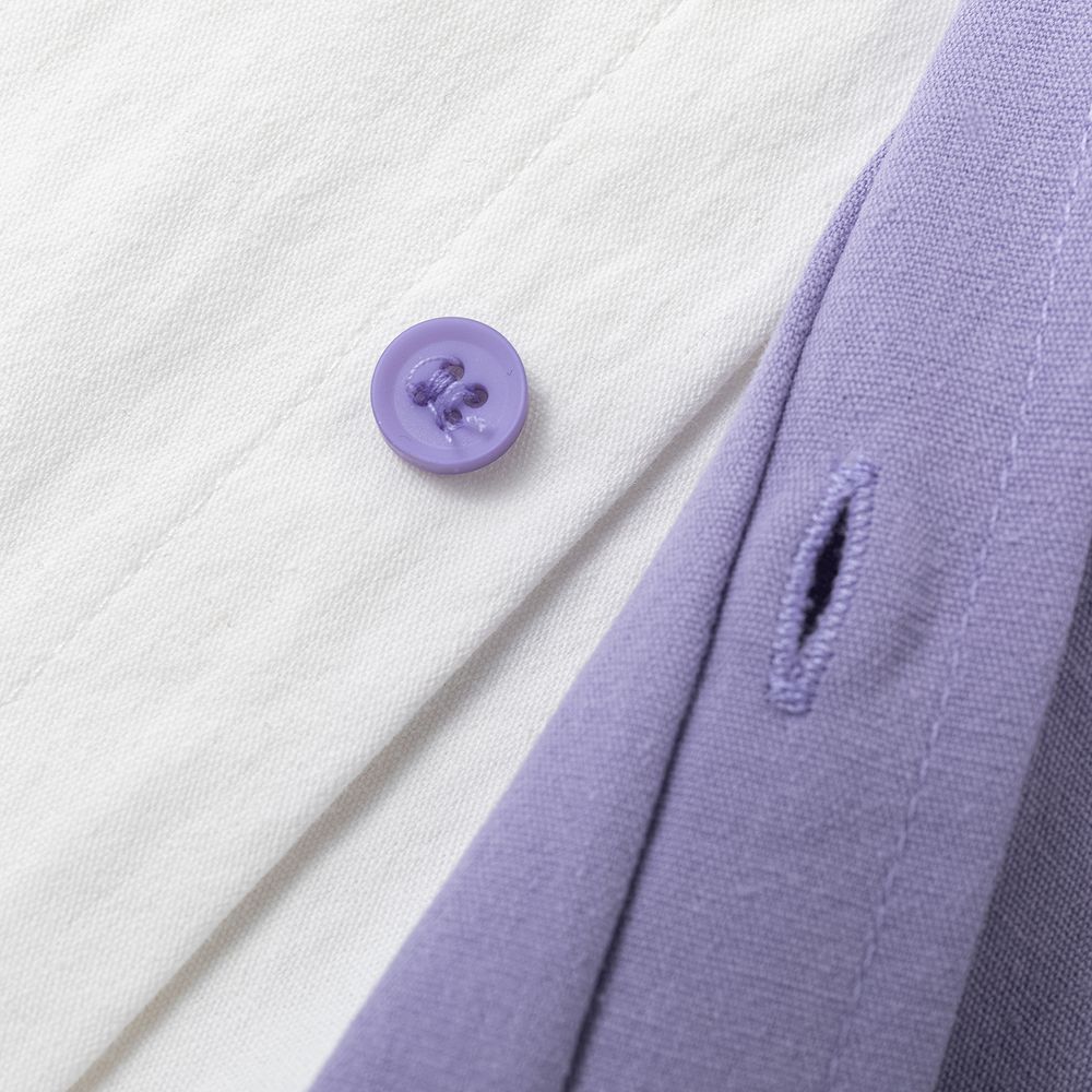 Сорочка Ymkashix Puff белый/фиолетовый