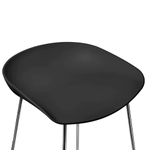 Стул полубарный Neo чёрный с хромированными ножками