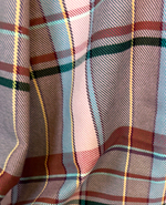 Ткань плательная в клетку (Италия) 50% хлопок 50% лен ш-155см цена за 1 м