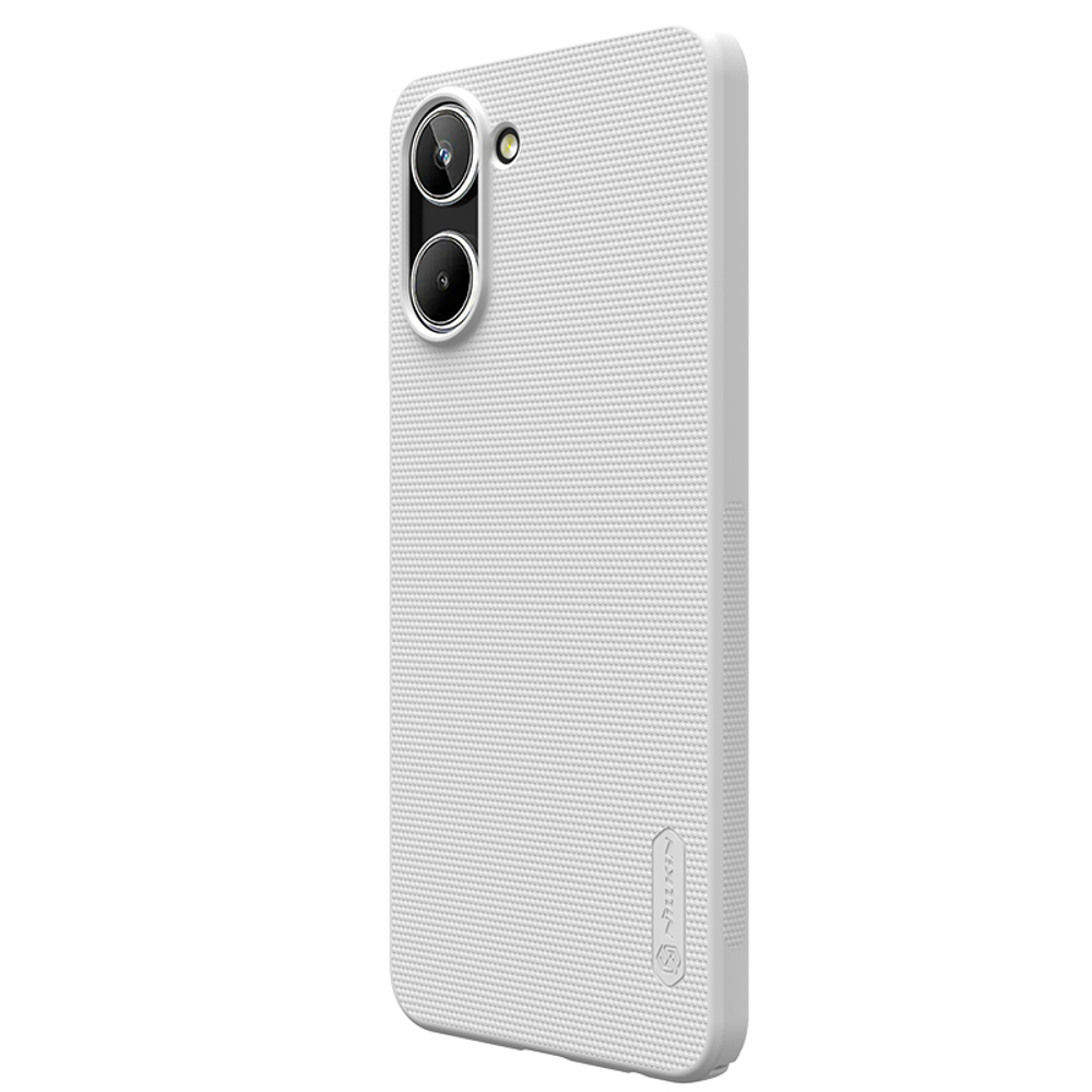 Тонкий чехол белого цвета от Nillkin для Realme 10 4G, серия Super Frosted Shield