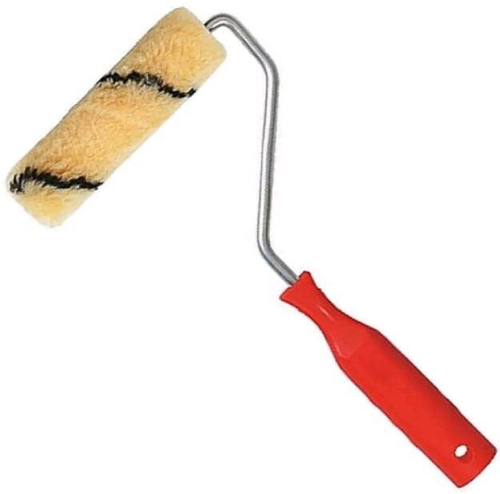 Валик-Мини Полиакрил  Желтый с чер.пол.  60мм,  d15, d6  ворс 11мм Black Edition /904-4060