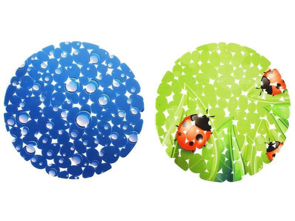 Коврик для раковины противоскользящий ПВХ 28см Яркий