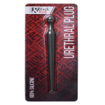 Уретральный плаг силиконовый черный 8 см