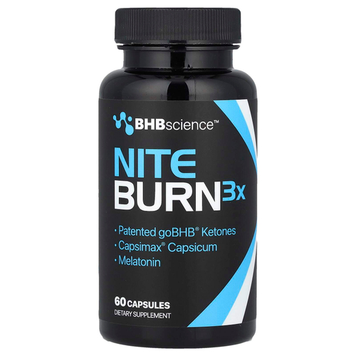 Real Ketones, BHB Science ™, Nite Burn 3X, 60 капсул