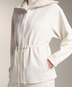 Oysho Длинная куртка из модала с начесом, экрю