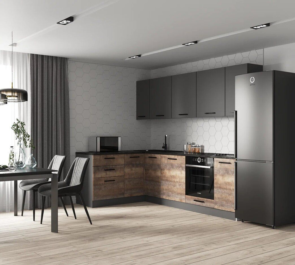 Кухонный гарнитур угловой Трансильвания 2600х1600 (38мм)