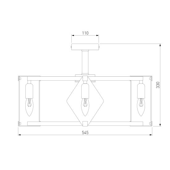60116/5 / потолочный светильник / черный