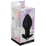 Анальная силиконовая пробка с вибрацией Bulb Anal Plug (7 режимов) (Цвет: черный)