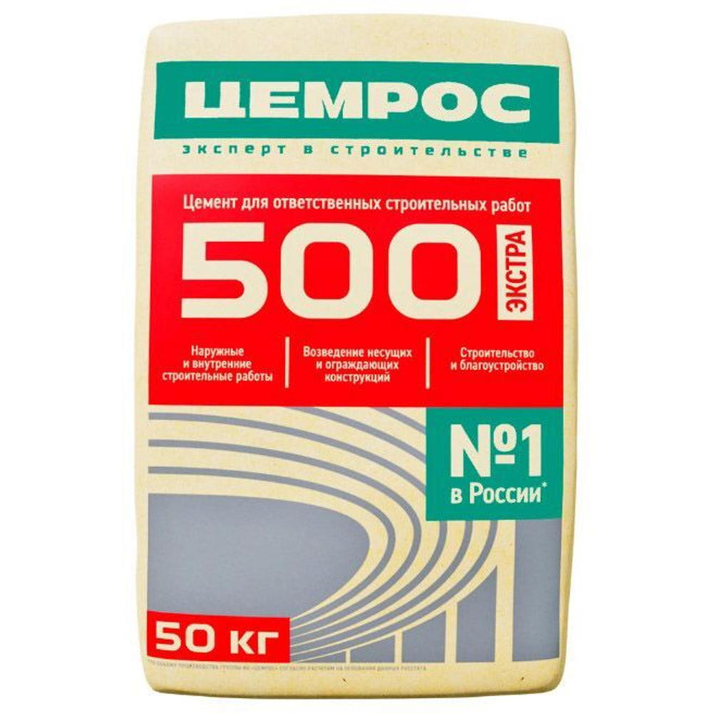 Цемент Цемрос M500 ЦЕМ II А-Ш 42.5 Н, 50кг