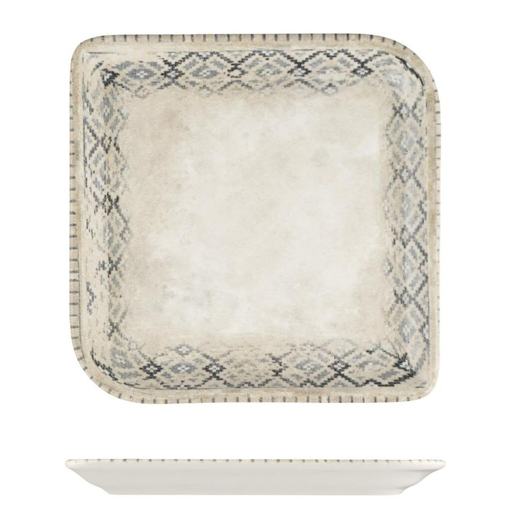 Тарелка квадратная 22*22 см h1,9 см Rug By Bone Innovation [bb] [6]