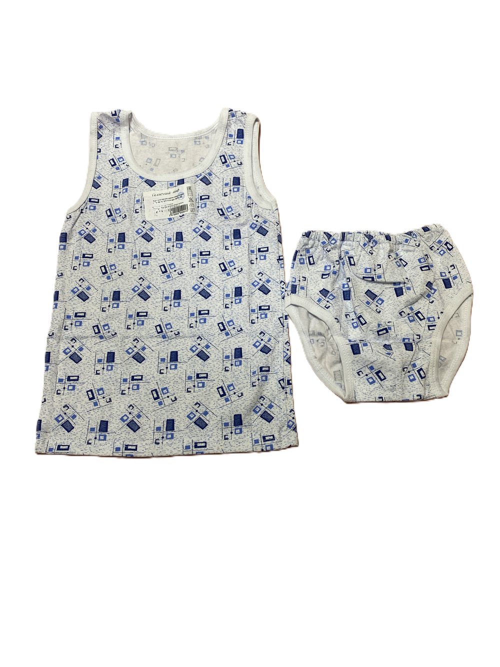 Комплект на мальчика трусы и майка из кулирки (100% хлопок) на рост 104 см