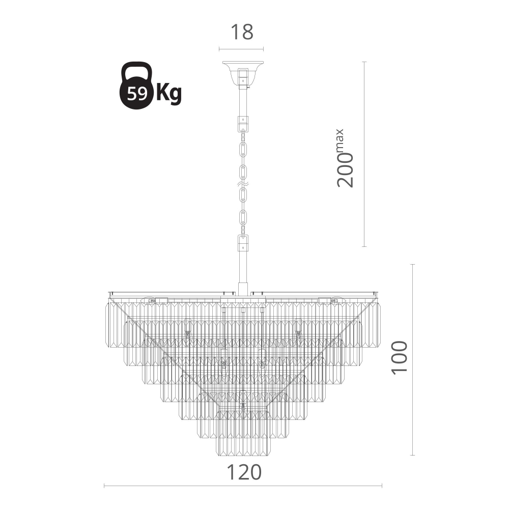 Люстра подвесная Divinare Nova 3001/01 LM-25